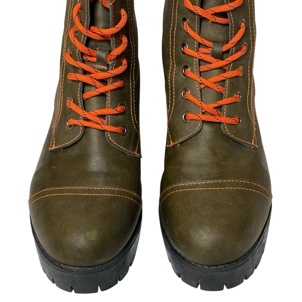 Seven7 Olive Green Lace Up Boots. Size 11 - Picture 4 of 13